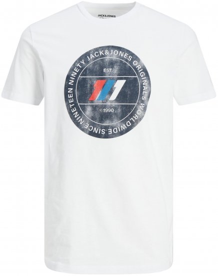 Jack & Jones JORNATE TEE White - Tričká - Nadrozmerné tričká - 2XL-14XL