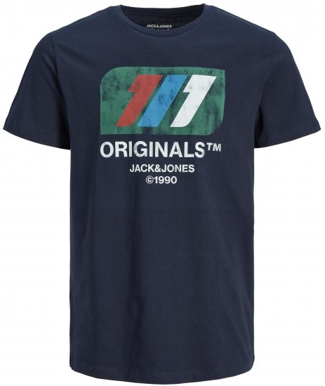 Jack & Jones JORNATE TEE Navy - Tričká - Nadrozmerné tričká - 2XL-14XL