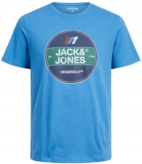 Jack & Jones JORNATE TEE Blue - Tričká - Nadrozmerné tričká - 2XL-14XL