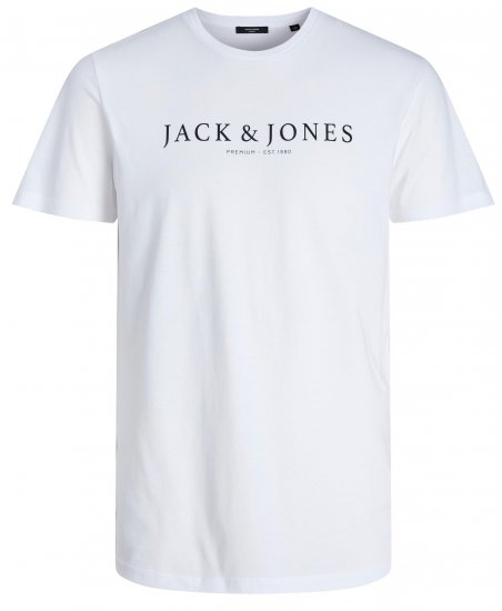 Jack & Jones JPRBLABOOSTER T-shirt White - Tričká - Nadrozmerné tričká - 2XL-14XL