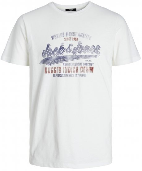 Jack & Jones JPRBLUBOOSTER TEE White - Tričká - Nadrozmerné tričká - 2XL-14XL