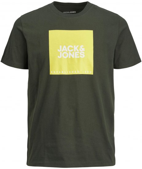 Jack & Jones JJLOCK TEE Green - Tričká - Nadrozmerné tričká - 2XL-14XL
