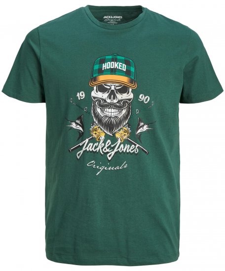 Jack & Jones JORCAPTAIN TEE Green - Tričká - Nadrozmerné tričká - 2XL-14XL