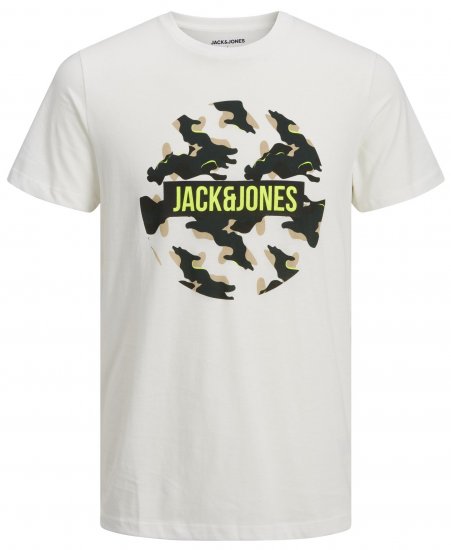 Jack & Jones JJRAMP T-Shirt White - Tričká - Nadrozmerné tričká - 2XL-14XL