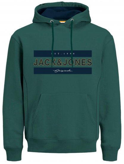 Jack & Jones JORFRIDAY Hoodie Green - Všetky odevy - Pánske nadrozmerné oblečenie