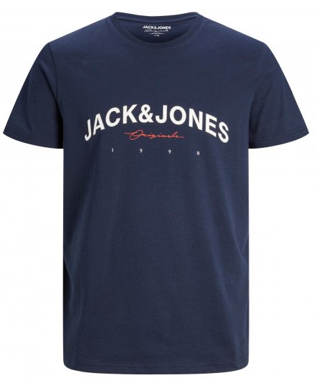 Jack & Jones JORFRIDAY T-Shirt Navy - Tričká - Nadrozmerné tričká - 2XL-14XL