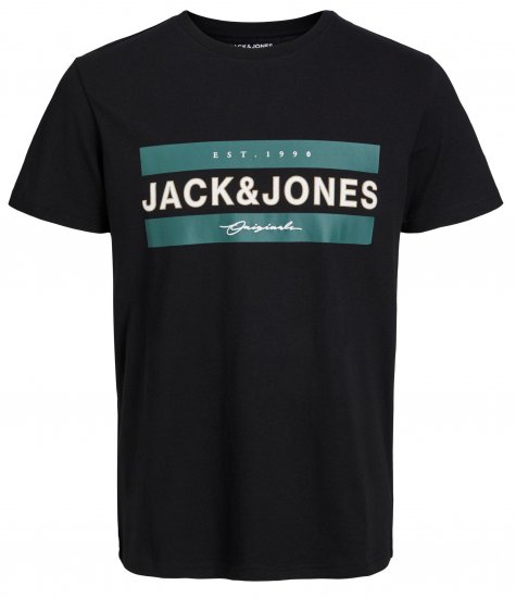 Jack & Jones JORFRIDAY T-Shirt Black - Tričká - Nadrozmerné tričká - 2XL-14XL