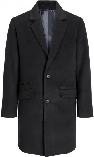 Jack & Jones HAYS Coat Black - Bundy - Bundy Nadmerné Veľkosti 2XL-8XL
