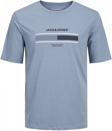 Jack & Jones SOUTH T-Shirt Light Blue - Tričká - Nadrozmerné tričká - 2XL-14XL