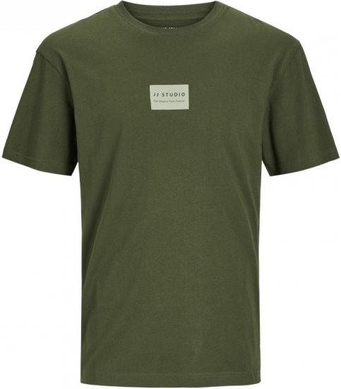 Jack & Jones HAKKAI T-Shirt Kombu Green - Tričká - Nadrozmerné tričká - 2XL-14XL