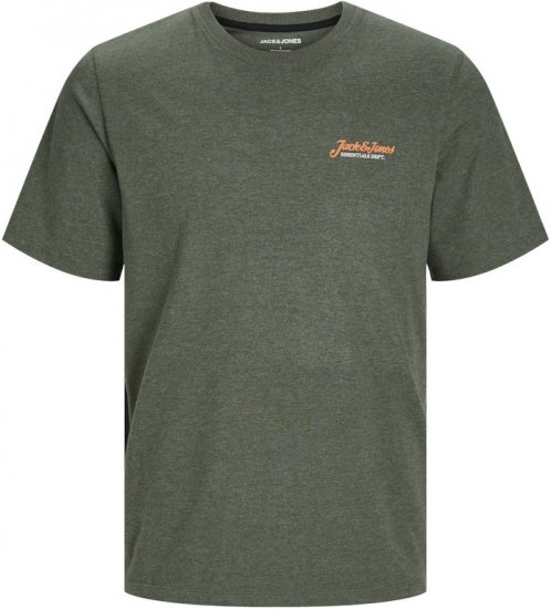 Jack & Jones ERIK T-Shirt Kombu Green - Tričká - Nadrozmerné tričká - 2XL-14XL