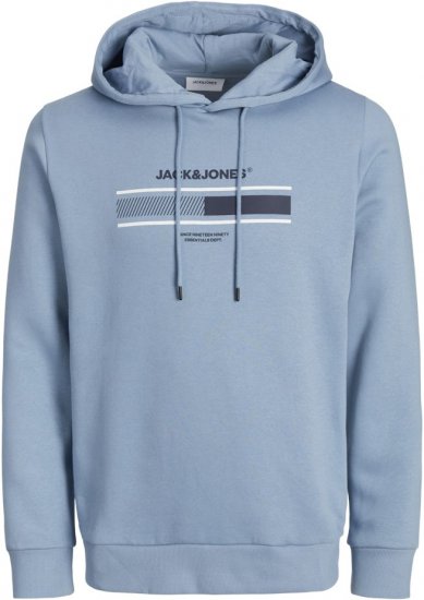 Jack & Jones South Hoodie Light Blue - Mikiny & mikiny bez kapucne - Mikiny & Mikiny s Kapucňou 2XL-12XL