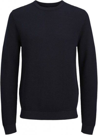 Jack & Jones OTTO Knitted Sweater Navy - Mikiny & mikiny bez kapucne - Mikiny & Mikiny s Kapucňou 2XL-12XL