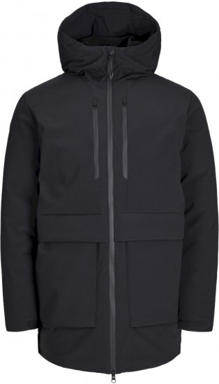 Jack & Jones CHARLIE Windproof Parka Black - Bundy - Bundy Nadmerné Veľkosti 2XL-8XL