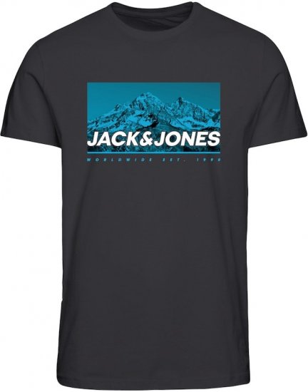 Jack & Jones Ray Photo T-Shirt Black - Tričká - Nadrozmerné tričká - 2XL-14XL