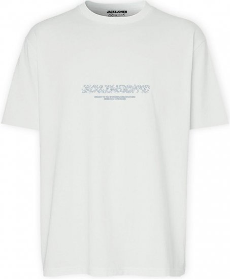Jack & Jones JORBRONX T-Shirt White - Tričká - Nadrozmerné tričká - 2XL-14XL