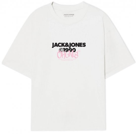 Jack & Jones JORBUSHWICK T-Shirt Bright White - Tričká - Nadrozmerné tričká - 2XL-14XL