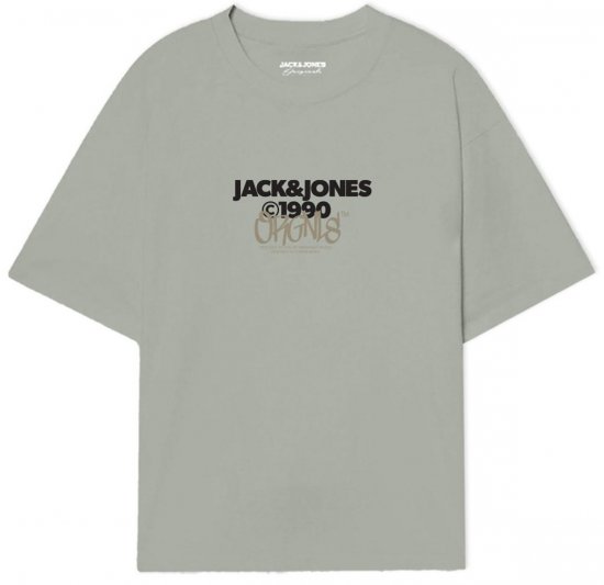 Jack & Jones JORBUSHWICK T-Shirt Mineral Gray - Tričká - Nadrozmerné tričká - 2XL-14XL