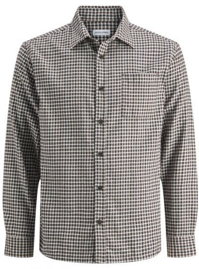 Jack & Jones Mini Check Long Sleeve Shirt Navy Blazer - Košele - Košele 2XL-10XL