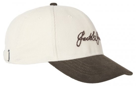 Jack & Jones Base Corduroy Cap Antique White - Doplnky - 