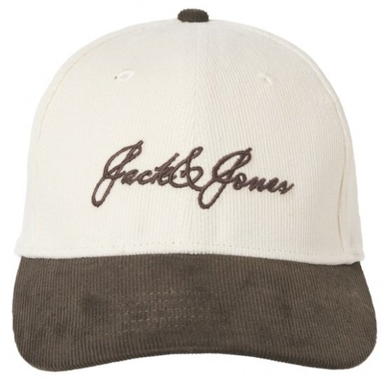 Jack & Jones Base Corduroy Cap Antique White - Doplnky - 