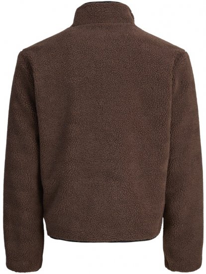 Jack & Jones Norrebro Teddy Jacket Deep Mahogany - Bundy - Bundy Nadmerné Veľkosti 2XL-8XL