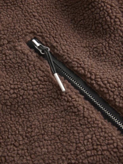 Jack & Jones Norrebro Teddy Jacket Deep Mahogany - Bundy - Bundy Nadmerné Veľkosti 2XL-8XL