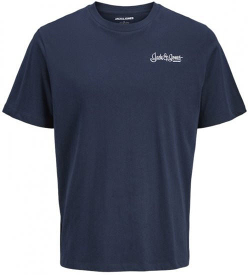 Jack & Jones Yuki Back Print Crew Neck T-Shirt Sky Captain - Tričká - Nadrozmerné tričká - 2XL-14XL
