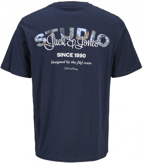 Jack & Jones Yuki Back Print Crew Neck T-Shirt Sky Captain - Tričká - Nadrozmerné tričká - 2XL-14XL