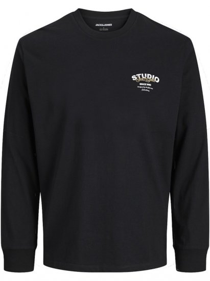 Jack & Jones Yuki Crew Neck Sweatshirt Black - Mikiny & mikiny bez kapucne - Mikiny & Mikiny s Kapucňou 2XL-12XL