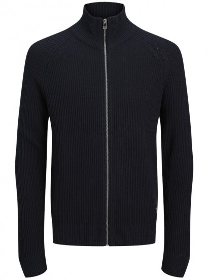 Jack & Jones Pannel Zip Knit Cardigan Sky Captain - Mikiny & mikiny bez kapucne - Mikiny & Mikiny s Kapucňou 2XL-12XL