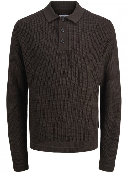Jack & Jones Kaito Knit Polo Pullover Delicioso - Mikiny & mikiny bez kapucne - Mikiny & Mikiny s Kapucňou 2XL-12XL