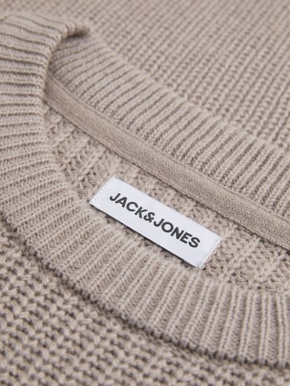 Jack & Jones Kaito Knit Crew Neck Pullover Atmosphere - Mikiny & mikiny bez kapucne - Mikiny & Mikiny s Kapucňou 2XL-12XL