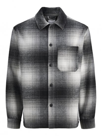 Jack & Jones Zac Long Sleeve Heavy Brush Overshirt Black - Košele - Košele 2XL-10XL