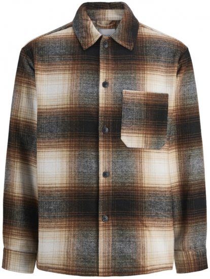 Jack & Jones Zac Long Sleeve Heavy Brush Overshirt Monks Robe - Košele - Košele 2XL-10XL