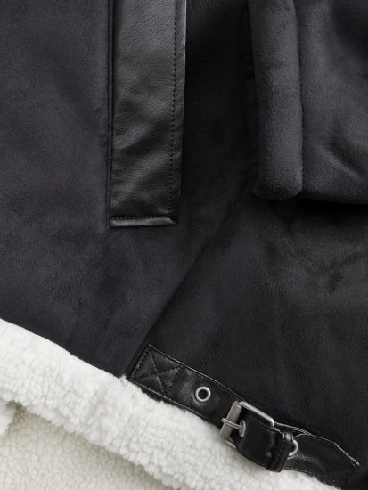 Jack & Jones Cole Aviator Jacket Black - Bundy - Bundy Nadmerné Veľkosti 2XL-8XL