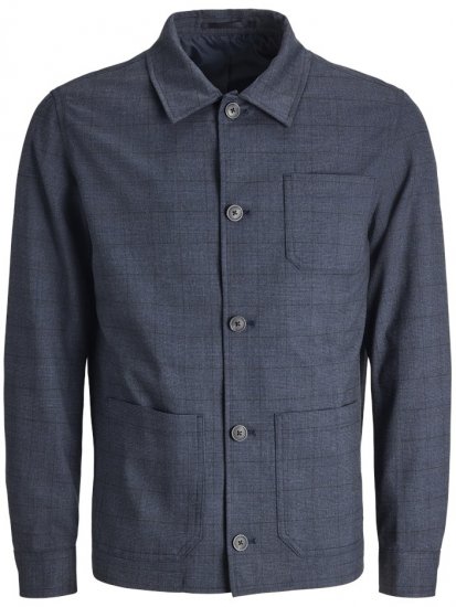 Jack & Jones Harry Pedro Formal Check Blazer Dark Navy - Jack & Jones Plus Size - Jack & Jones Plus Size