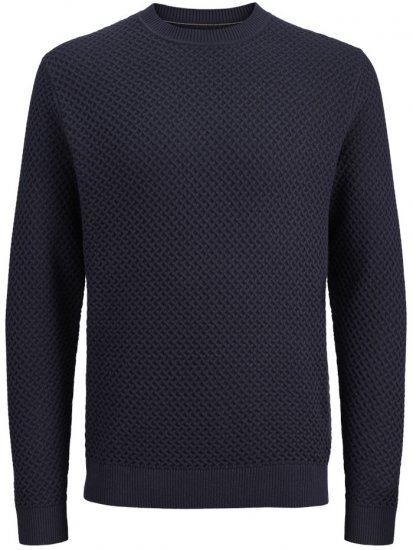 Jack & Jones Barkley Crew Neck Knitted Sweater Night Sky - Mikiny & Mikiny bez kapucne - Mikiny & Mikiny s Kapucňou 2XL-12XL
