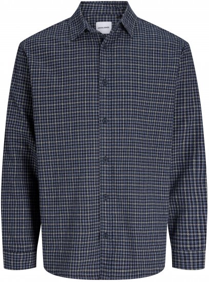 Jack & Jones Carter Check Shirt Navy Blazer - Košele - Košele 2XL-10XL