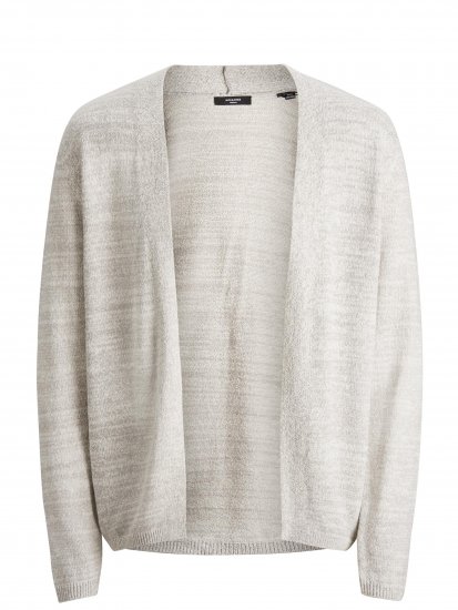 Jack & Jones Blasonic Knit Cardigans Egret - Mikiny & mikiny bez kapucne - Mikiny & Mikiny s Kapucňou 2XL-12XL