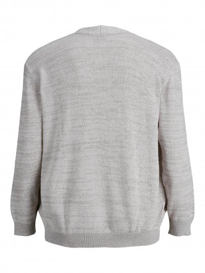 Jack & Jones Blasonic Knit Cardigans Egret - Mikiny & mikiny bez kapucne - Mikiny & Mikiny s Kapucňou 2XL-12XL