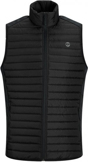 Jack & Jones MULTI BODYWARMER With COLLAR Black - Bundy - Bundy Nadmerné Veľkosti 2XL-8XL