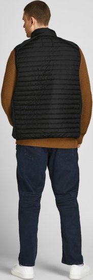 Jack & Jones MULTI BODYWARMER With COLLAR Black - Bundy - Bundy Nadmerné Veľkosti 2XL-8XL