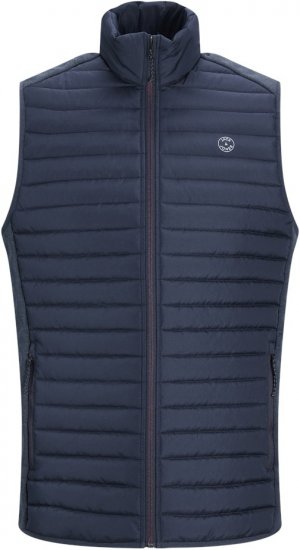 Jack & Jones MULTI BODYWARMER With COLLAR Navy Blazer - Bundy - Bundy Nadmerné Veľkosti 2XL-8XL