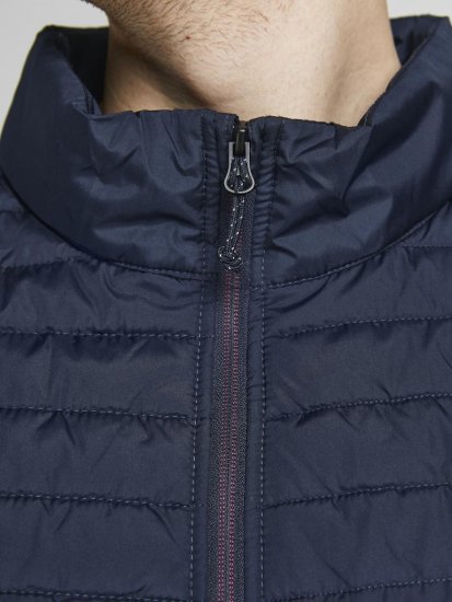 Jack & Jones MULTI BODYWARMER With COLLAR Navy Blazer - Bundy - Bundy Nadmerné Veľkosti 2XL-8XL