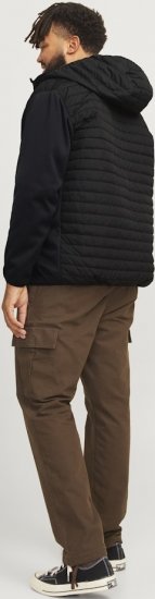 Jack & Jones MULTI QUILTED SET-IN Sleeves Jacket Black - Bundy - Bundy Nadmerné Veľkosti 2XL-8XL