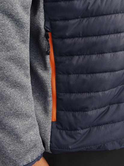 Jack & Jones MULTI QUILTED SET-IN Sleeves Jacket Grey Melange - Bundy - Bundy Nadmerné Veľkosti 2XL-8XL