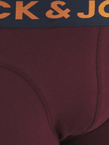 Jack & Jones LICHFIELD Trunks 3-Pack Burgundy - Spodná bielizeň - Spodné Prádlo 2XL-8XL