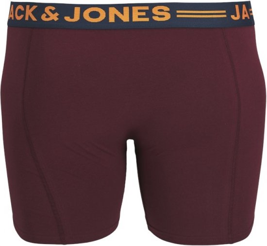 Jack & Jones LICHFIELD Trunks 3-Pack Burgundy - Spodná bielizeň - Spodné Prádlo 2XL-8XL