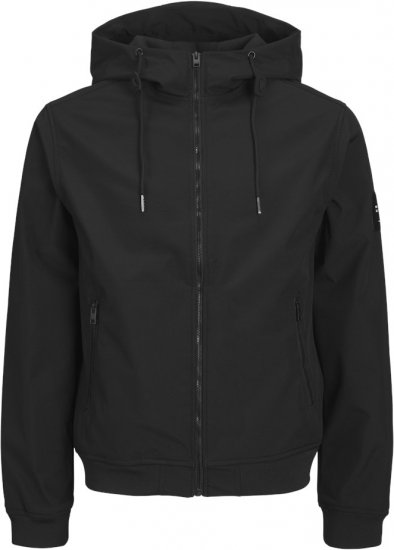 Jack & Jones BASIC Water-Resistant Softshell Jacket Black - Bundy - Bundy Nadmerné Veľkosti 2XL-8XL